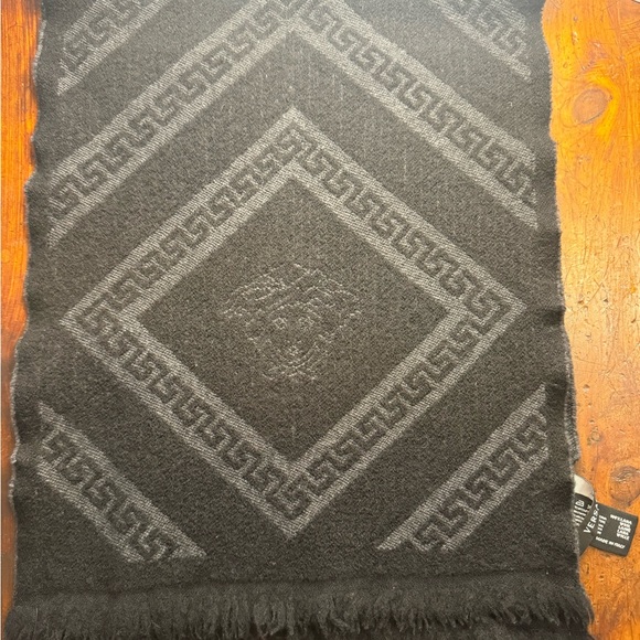 Versace Scarf Black & Gray 58” - Picture 3 of 5